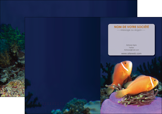 maquette en ligne a personnaliser pochette a rabat animal poissons rouge plongee univers sous marine MLGI37975