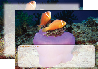 modele en ligne affiche animal poissons rouge plongee univers sous marine MLGI37989