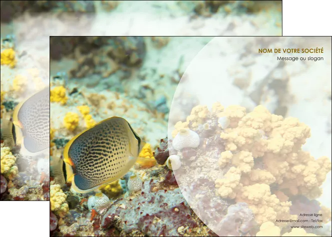 personnaliser modele de affiche plongee  poisson plongee nature MLGI38241