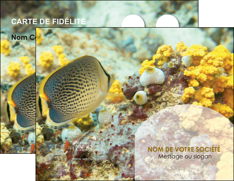 personnaliser modele de carte de visite animal poisson plongee nature MIFBE38253