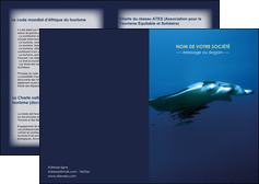 modele depliant 2 volets  4 pages  animal poissons animal plongee MLIG38791