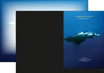 imprimerie pochette a rabat animal poissons animal plongee MID38803