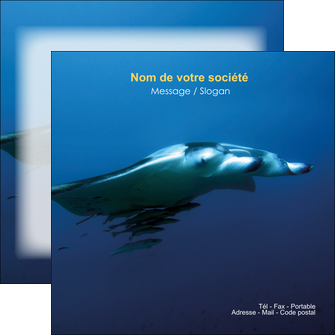 maquette en ligne a personnaliser flyers animal poissons animal plongee MIDLU38821