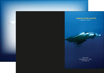 imprimerie pochette a rabat animal poissons animal plongee MIF38823