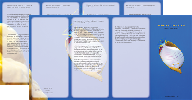 modele depliant 4 volets  8 pages  poisson et crustace poissons mer ocean MIS38867