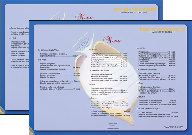 modele en ligne set de table poisson et crustace poissons mer ocean MIF38879