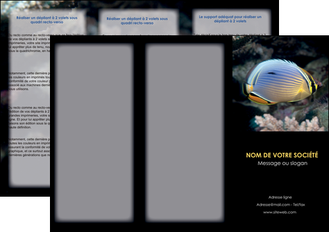 imprimerie depliant 3 volets  6 pages  animal poisson animal nature MIFCH38931