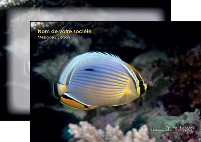 creation graphique en ligne flyers animal poisson animal nature MIFBE38933
