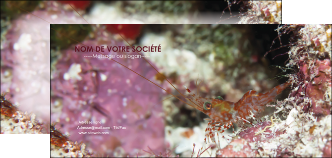 creer modele en ligne flyers poisson et crustace crevette crustace animal MIDCH38997