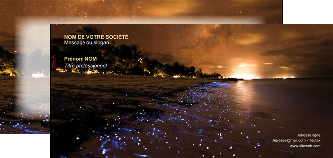 personnaliser maquette carte de correspondance tourisme  plage bord de mer couche de soleil MIF39239