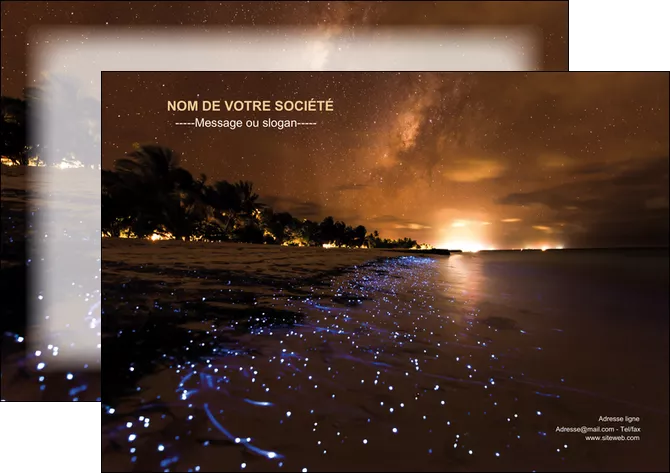 cree affiche tourisme  plage bord de mer couche de soleil MLGI39245