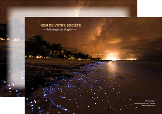 cree affiche tourisme  plage bord de mer couche de soleil MIF39245