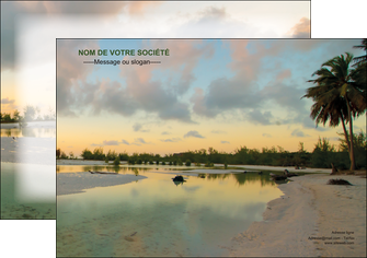 creer modele en ligne affiche tourisme  plage bord de mer arbre MID39295