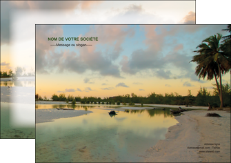 exemple affiche tourisme  plage bord de mer arbre MID39299