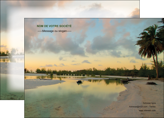 maquette en ligne a personnaliser affiche tourisme  plage bord de mer arbre MLIG39301