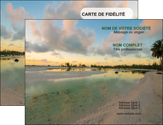 faire carte de visite tourisme  plage bord de mer arbre MIFCH39315