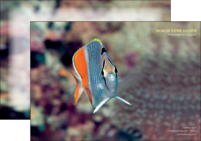 creer modele en ligne affiche animal poisson plongee nature MLIP39443