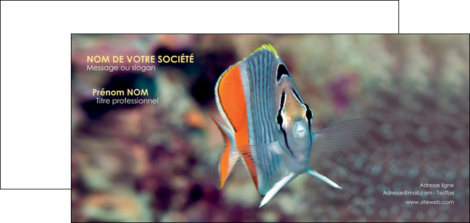maquette en ligne a personnaliser carte de correspondance animal poisson plongee nature MLIP39447