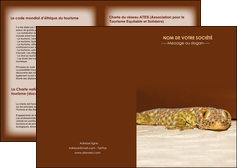 personnaliser modele de depliant 2 volets  4 pages  animal reptile cameleon animal MLGI39503