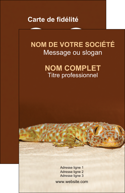 maquette en ligne a personnaliser carte de visite animal reptile cameleon animal MLGI39513