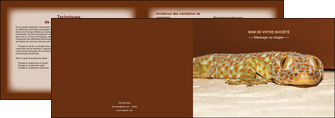 cree depliant 2 volets  4 pages  animal reptile cameleon animal MLGI39519