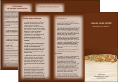 maquette en ligne a personnaliser depliant 3 volets  6 pages  animal reptile cameleon animal MLGI39531