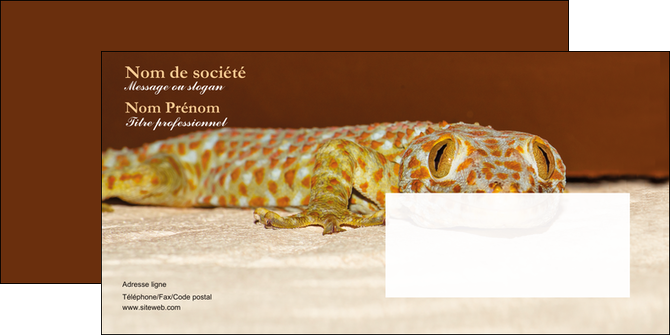 maquette en ligne a personnaliser enveloppe animal reptile cameleon animal MLGI39533