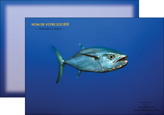 faire modele a imprimer flyers animal poissons animal bleu MIF39597