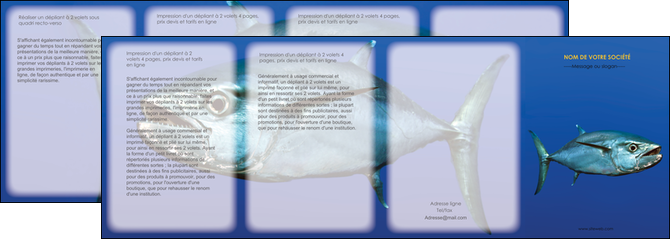 modele en ligne depliant 4 volets  8 pages  animal poissons animal bleu MLGI39599