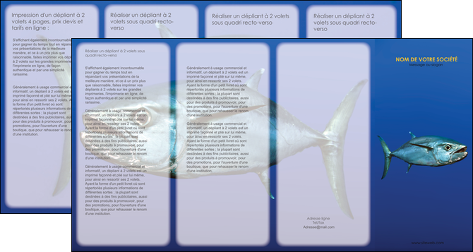 imprimerie depliant 4 volets  8 pages  animal poissons animal bleu MLGI39601