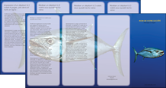 imprimerie depliant 4 volets  8 pages  animal poissons animal bleu MLIG39601