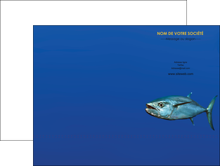 imprimer pochette a rabat animal poissons animal bleu MIFBE39609