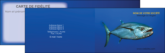 faire carte de visite animal poissons animal bleu MLGI39619