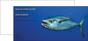 imprimerie carte de correspondance animal poissons animal bleu MLIG39625