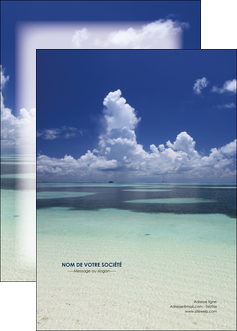 maquette en ligne a personnaliser affiche ciel bleu plage MIDLU39643