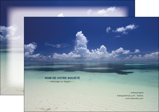 imprimerie affiche ciel bleu plage MIDCH39645