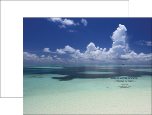 personnaliser maquette pochette a rabat ciel bleu plage MIDLU39667