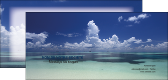 personnaliser modele de flyers ciel bleu plage MIFBE39673
