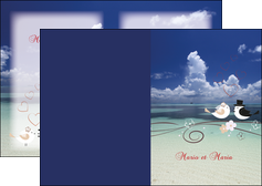 faire modele a imprimer depliant 2 volets  4 pages  oiseaux couple doiseaux ciel MLGI39721