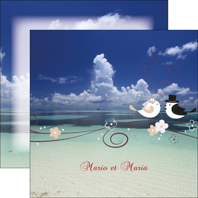 creer modele en ligne flyers oiseaux couple doiseaux ciel MLGI39725