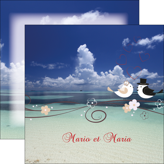 maquette en ligne a personnaliser flyers oiseaux couple doiseaux ciel MLGI39727