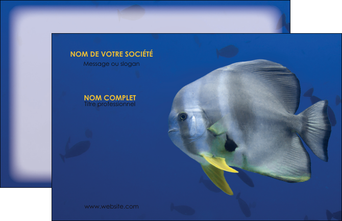 modele en ligne carte de visite animal poisson poissonnier poissonnerie MLGI39765
