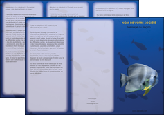 faire depliant 3 volets  6 pages  animal poisson poissonnier poissonnerie MLGI39767