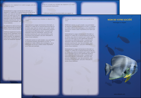faire modele a imprimer depliant 3 volets  6 pages  animal poisson poissonnier poissonnerie MLGI39777