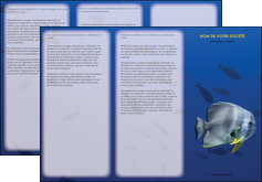faire modele a imprimer depliant 3 volets  6 pages  animal poisson poissonnier poissonnerie MLGI39777