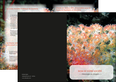 faire depliant 2 volets  4 pages  fleurs fleurs sous marine herbier MLGI39965