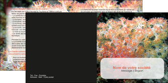 exemple depliant 2 volets  4 pages  fleurs fleurs sous marine herbier MLGI39969