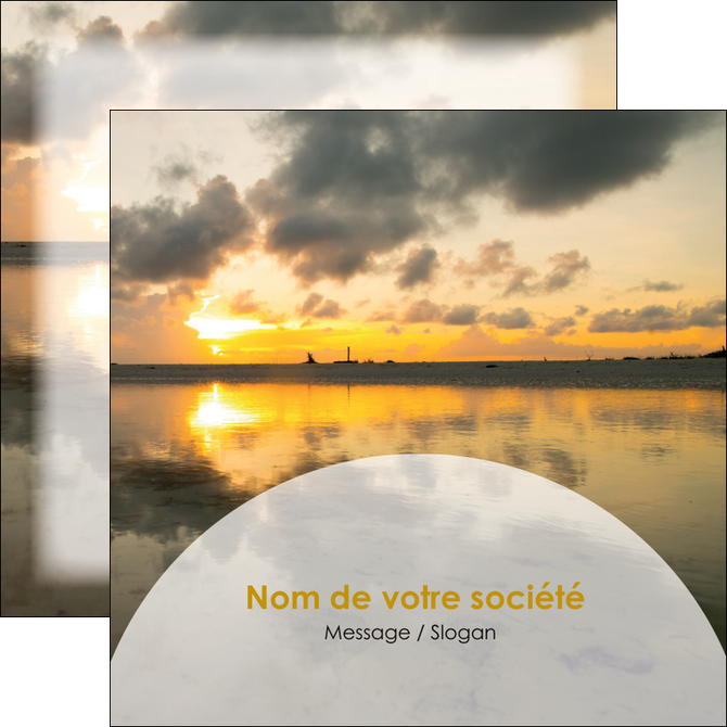 modele en ligne flyers sejours couche de soleil plage ile MIFBE40017