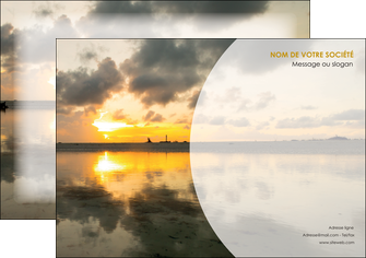 exemple affiche sejours couche de soleil plage ile MIF40027