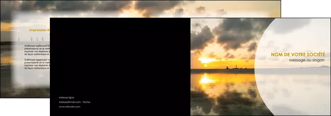 creer modele en ligne depliant 2 volets  4 pages  sejours couche de soleil plage ile MLGI40035
